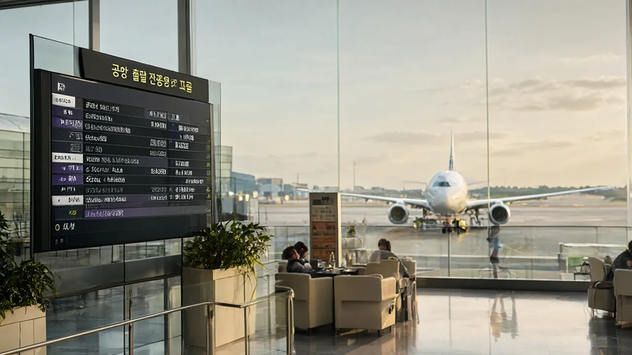 공항 출발 전광판에 필리핀행 항공편이 표시된 모습